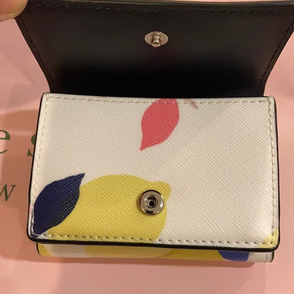Kate spade micro tri fold wallet lemon zest - Picture 6 of 13